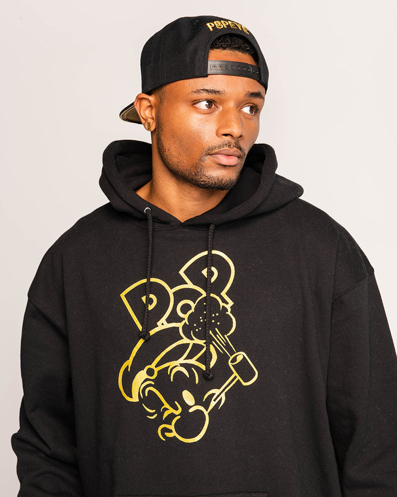 Big Face Black Hoodie