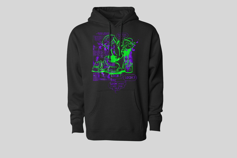 Spinach Help Black Hoodie