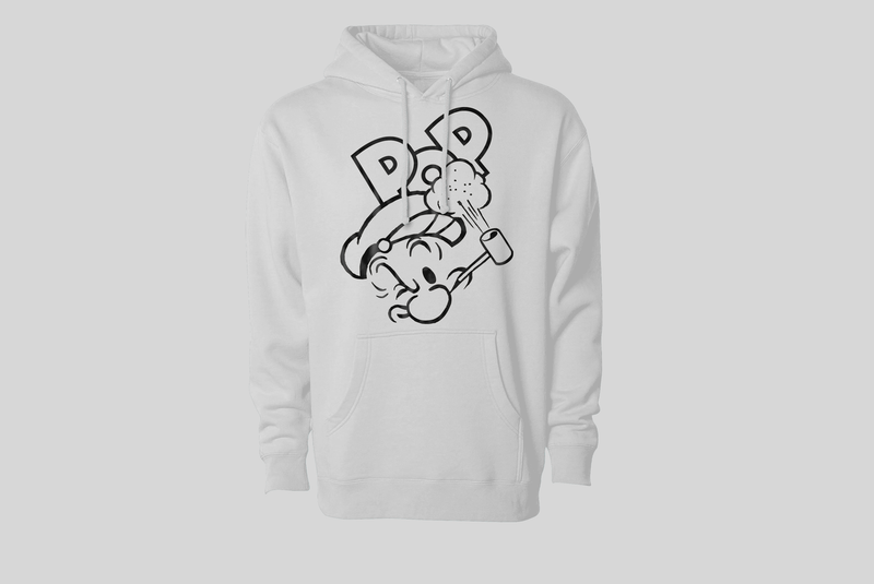 Big Face White Hoodie