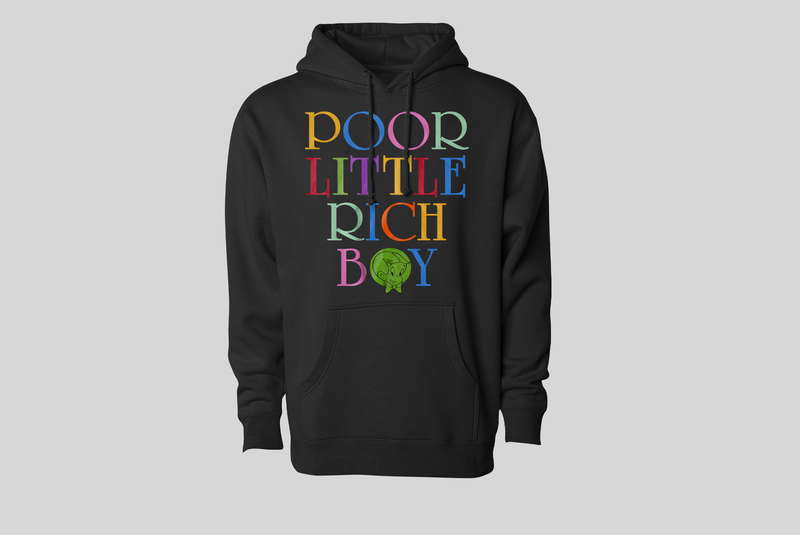 Poor Little Rich Boy Black Hoodie