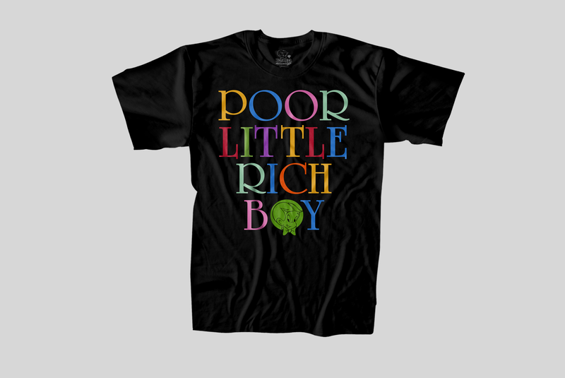 Poor Little Rich Boy Black Tee